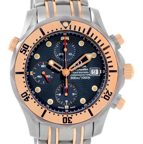 Photo of Omega Seamaster Titanium 18K Rose Gold Blue Dial Watch 2296.80.00