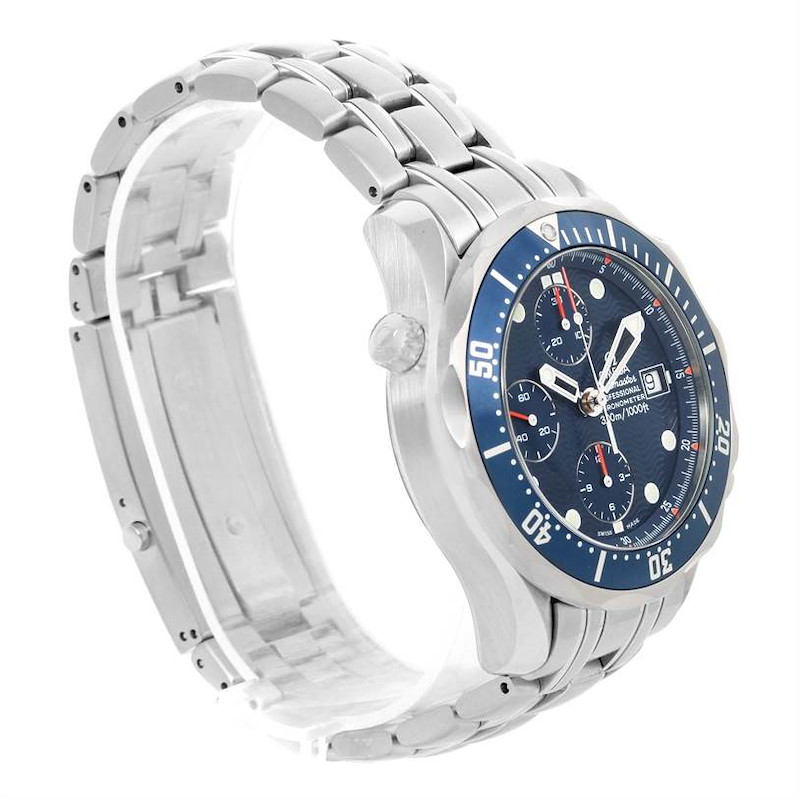 Omega Seamaster James Bond Steel Chrono Diver Watch 2599.80.00 SwissWatchExpo