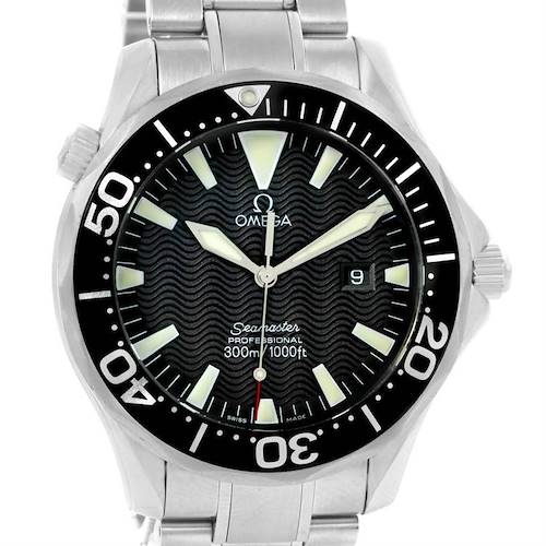 Photo of Omega Seamaster 300m Black Wave Dial Stainless Steel Watch 2264.50.00