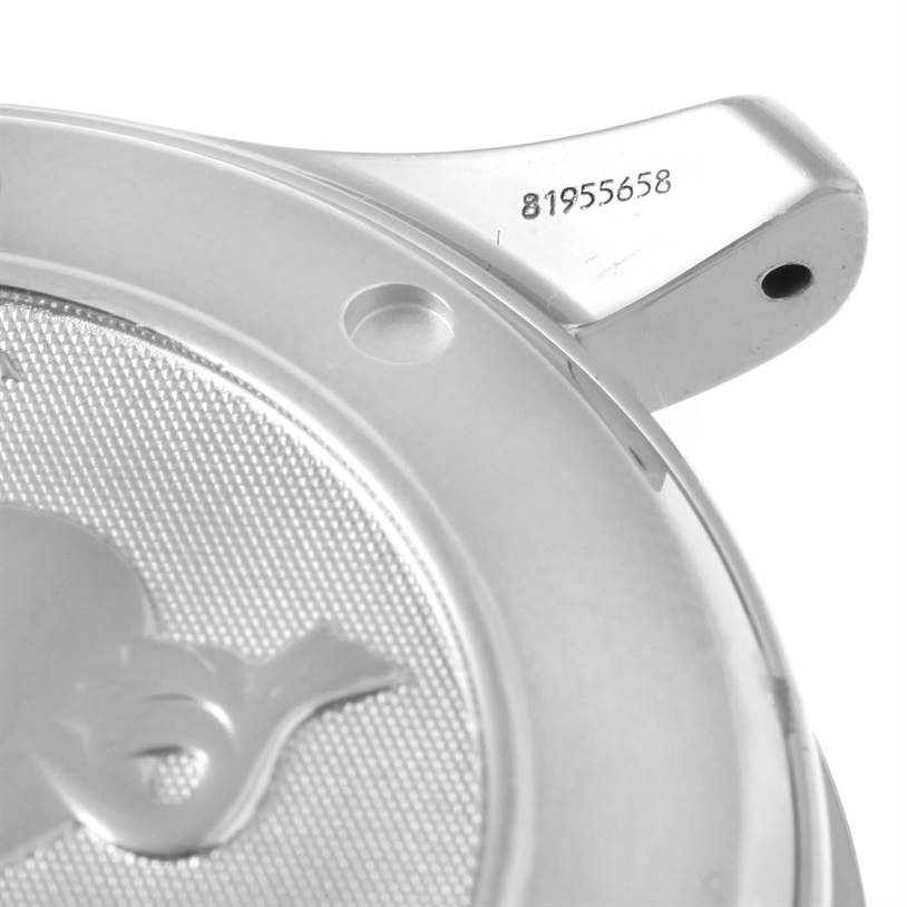 This close-up image shows part of the case back and a lug of the Omega Seamaster 212.30.41.20.01.002 Men
s Stainless Steel Black Dial 212.30.41.20.01.002 Men
s Stainless Steel Black Dial watch.