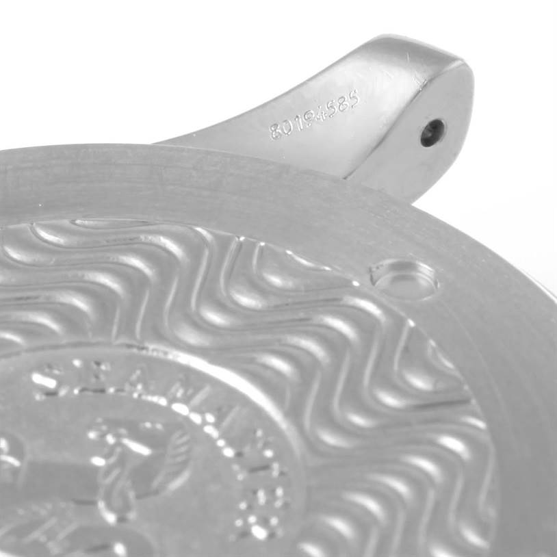 This image shows a close-up of the case back and a lug of the Omega Seamaster 2254.50.00 Men
s Stainless Steel Black Dial 2254.50.00 Men
s Stainless Steel Black Dial watch.