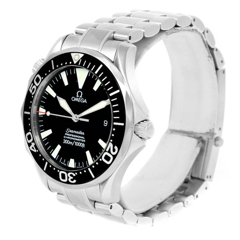 Omega Seamaster Professional 300m Black Wave Dial Watch 2254.50.00 SwissWatchExpo