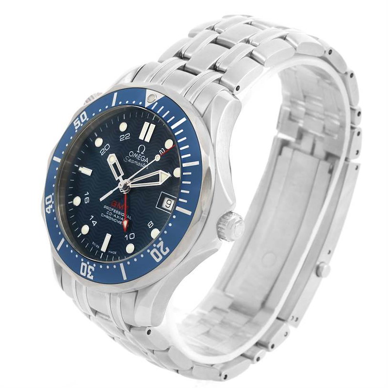 Omega Seamaster Bond 300M GMT Co-Axial Watch 2535.80.00 Box Papers SwissWatchExpo
