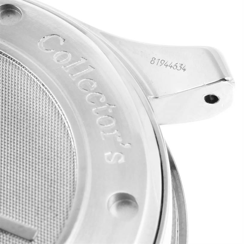 The image shows a close-up of the case back and lug, featuring the engraved serial number and "Collector
s" on the Omega Seamaster 212.30.41.20.01.001 Men
s Stainless Steel Black Dial 212.30.41.20.01.001 Men
s Stainless Steel Black Dial model.