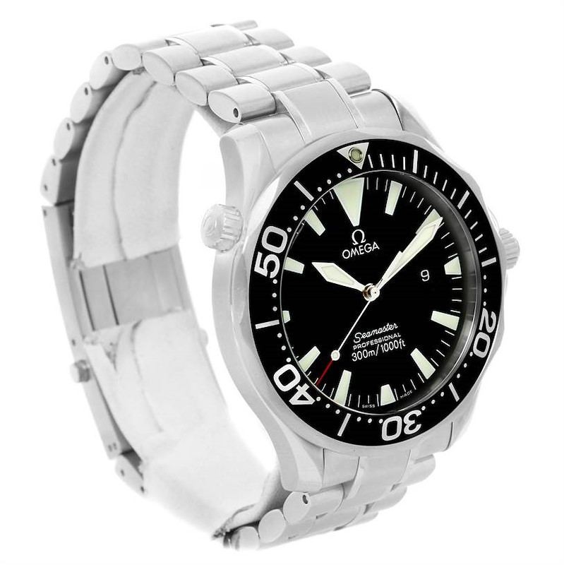 Omega Seamaster 300M Black Wave Dial Watch 2264.50.00 Box Papers SwissWatchExpo
