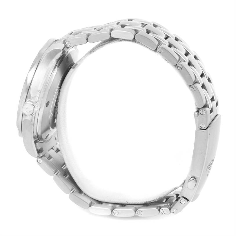 The image shows a side view of the Omega Seamaster 212.30.41.20.03.001 Men
s Stainless Steel Blue Dial 212.30.41.20.03.001 Men
s Stainless Steel Blue Dial watch, highlighting the bracelet and case.