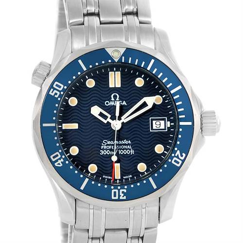 Photo of Omega Seamaster James Bond Blue Wave Dial Midsize Watch 2561.80.00