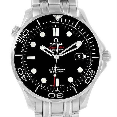 Photo of Omega Seamaster Black Dial Watch 212.30.41.20.01.003 Box Papers