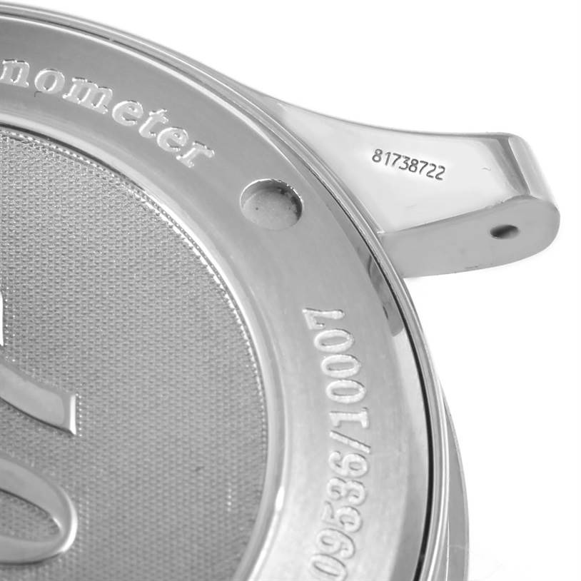 The image shows a close-up of the case back and a lug of the Omega Seamaster 2226.80.00 Men
s Stainless Steel Blue Dial 2226.80.00 Men
s Stainless Steel Blue Dial watch.