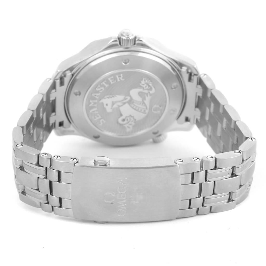 The image shows the back case and bracelet of the Omega Seamaster 212.30.41.20.01.003 Men
s Stainless Steel Black Dial 212.30.41.20.01.003 Men
s Stainless Steel Black Dial watch.