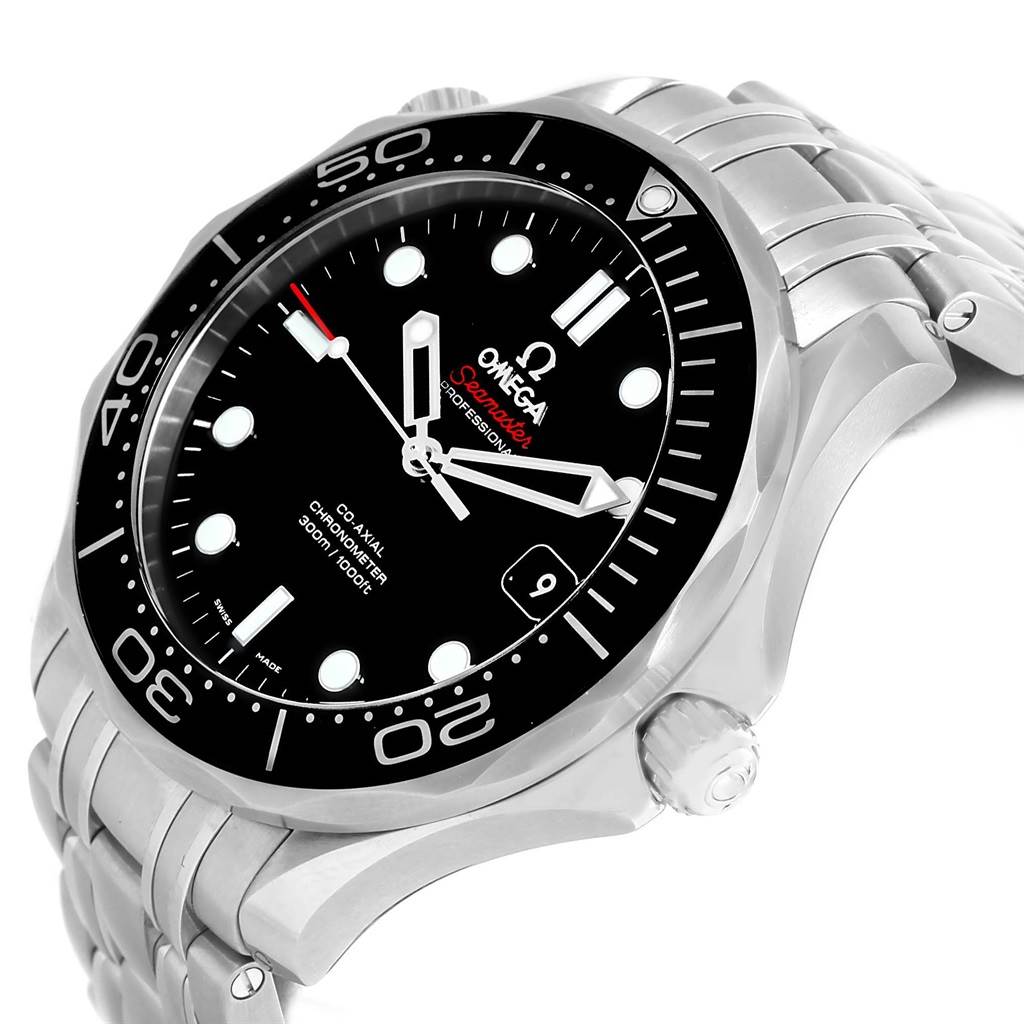 Omega Seamaster Black Dial Watch 212.30.41.20.01.003 Box Papers ...