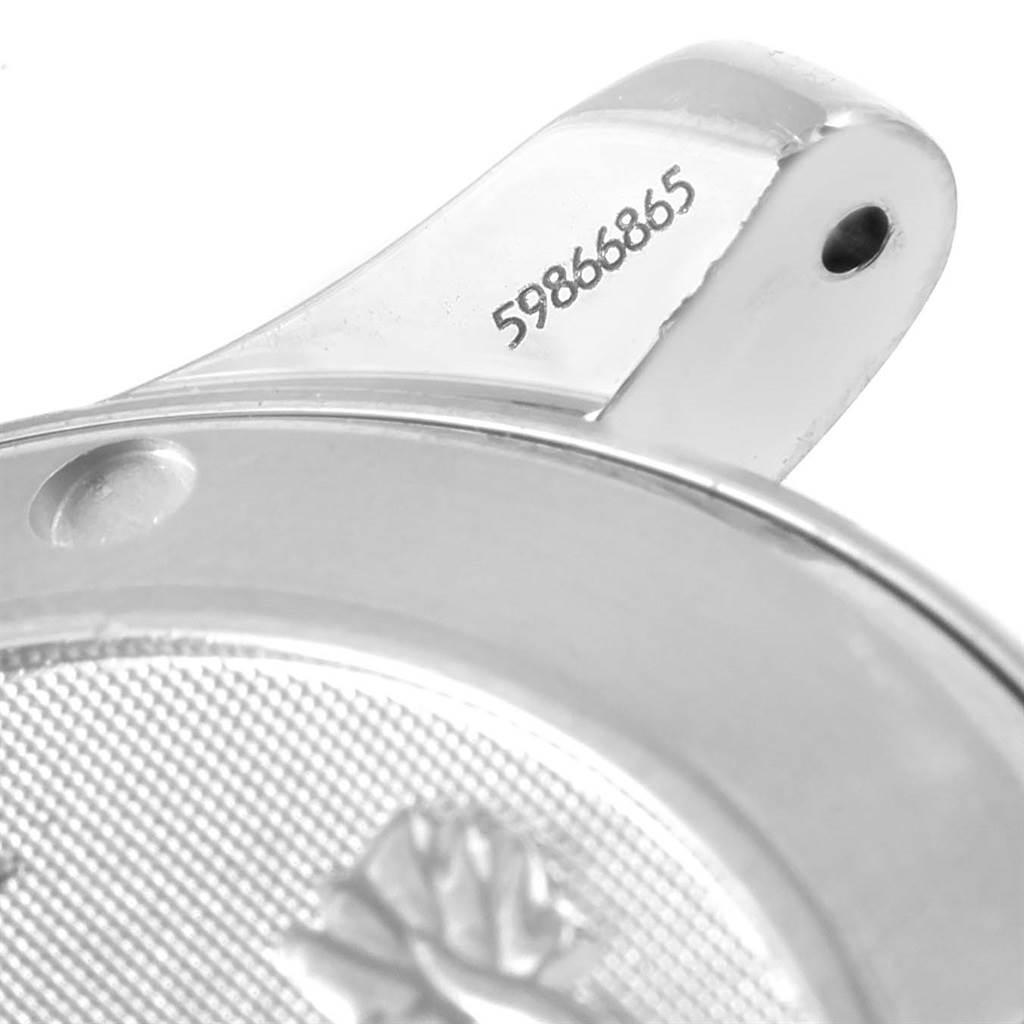 This image shows a close-up of the case back and the lug with the serial number of the Omega Seamaster 2223.80.00 Men's Stainless Steel Blue Dial 2223.80.00 Men's Stainless Steel Blue Dial watch.