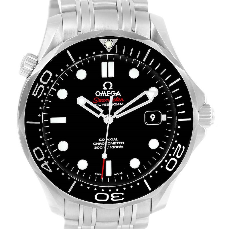 Omega Seamaster Black Dial Watch 212.30.41.20.01.003 Box Papers SwissWatchExpo