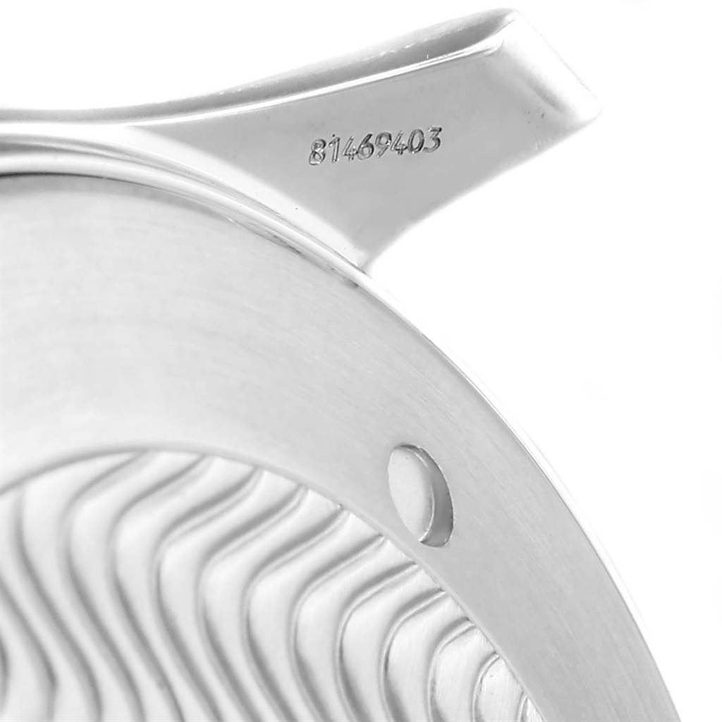 The image shows the serial number and part of the bezel of an Omega Seamaster 2254.50.00 Men
s Stainless Steel Black Dial 2254.50.00 Men
s Stainless Steel Black Dial watch at a close-up angle.
