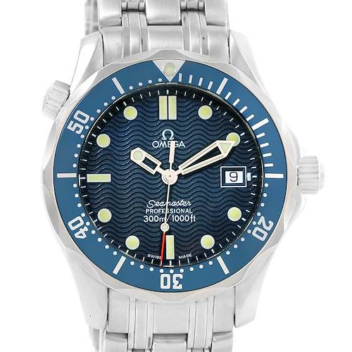 Photo of Omega Seamaster James Bond Midsize Blue Wave Dial Watch 2561.80.00