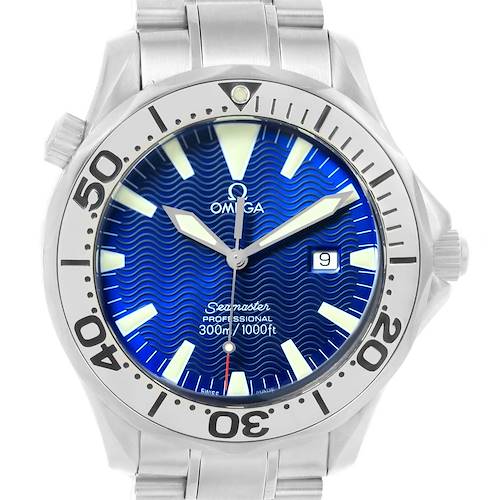 Photo of Omega Seamaster Electric Blue Dial Steel Mens Watch 2265.80.00