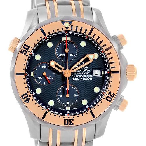 Photo of Omega Seamaster Titanium 18K Rose Gold Blue Dial Watch 2296.80.00