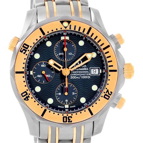 Photo of Omega Seamaster Titanium 18K Yellow Gold Blue Dial Watch 2297.80.00