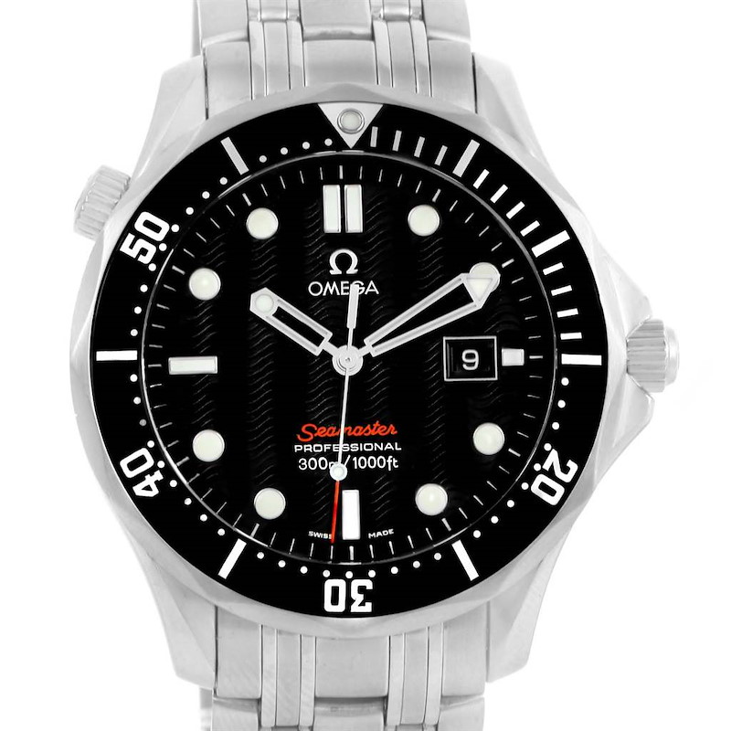 Omega Seamaster 300M Black Wave Dial Mens Watch 212.30.41.61.01.001 SwissWatchExpo