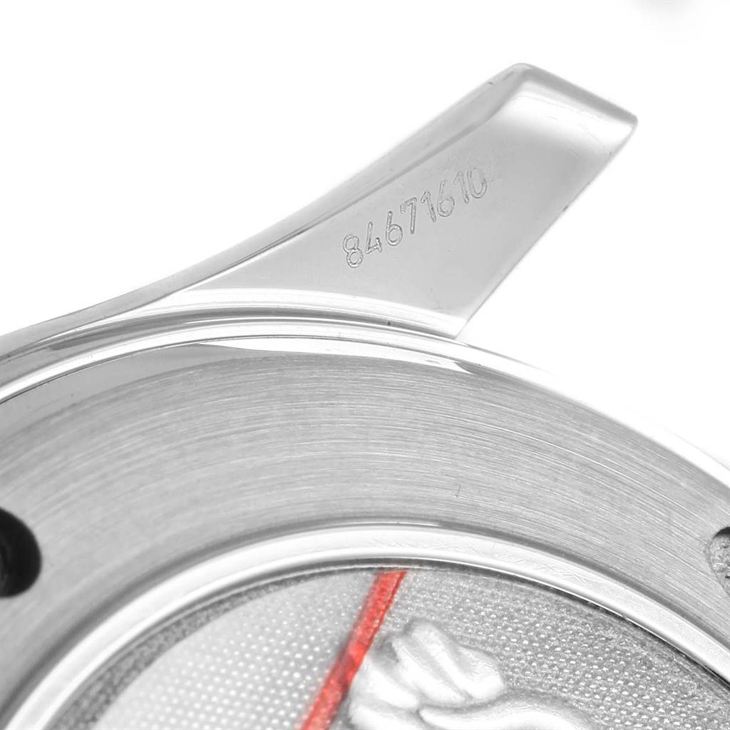 The image shows a close-up view of the case back and part of the lugs of an Omega Seamaster 212.30.41.20.01.002 Men
s Stainless Steel Black Dial 212.30.41.20.01.002 Men
s Stainless Steel Black Dial watch.