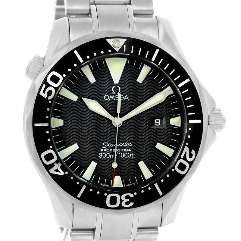 Omega Seamaster 300m Black Dial Steel Watch 2264.50.00 Box Papers SwissWatchExpo