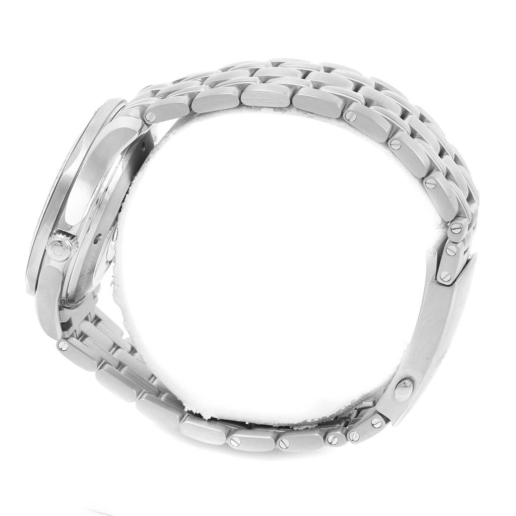 The image shows the side profile of the Omega Seamaster 212.30.41.20.01.005 Men's Stainless Steel Black Dial 212.30.41.20.01.005 Men's Stainless Steel Black Dial watch, highlighting its bracelet and case side.