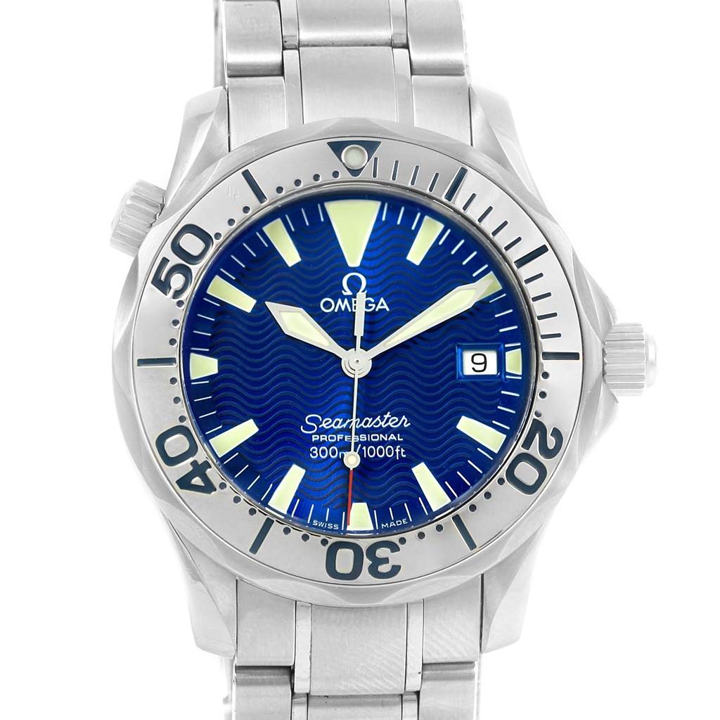 Omega Seamaster Electric Blue Wave Dial Midsize Watch 2263.80.00 ...