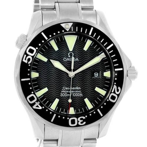 Photo of Omega Seamaster 300m Black Wave Dial Steel Mens Watch 2264.50.00