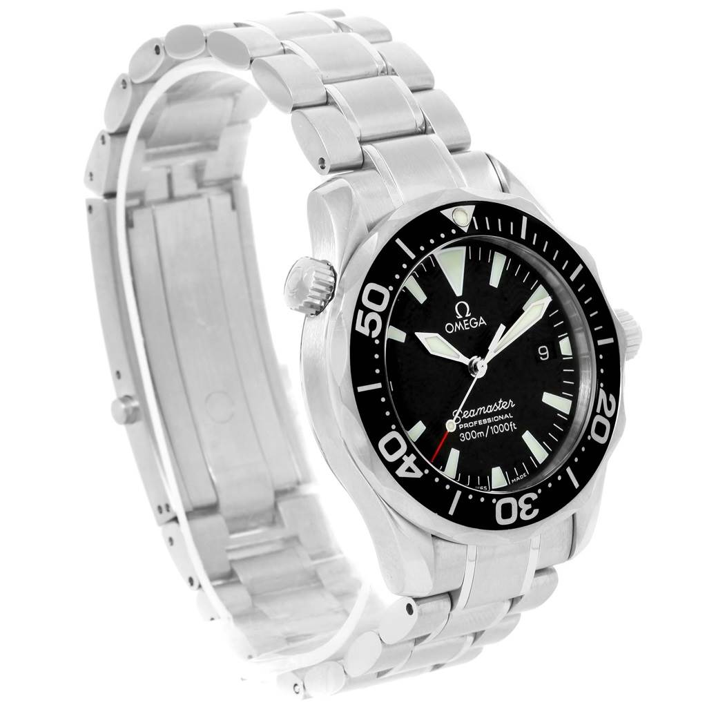 Omega Seamaster Midsize Black Dial Steel Quartz Mens Watch ...