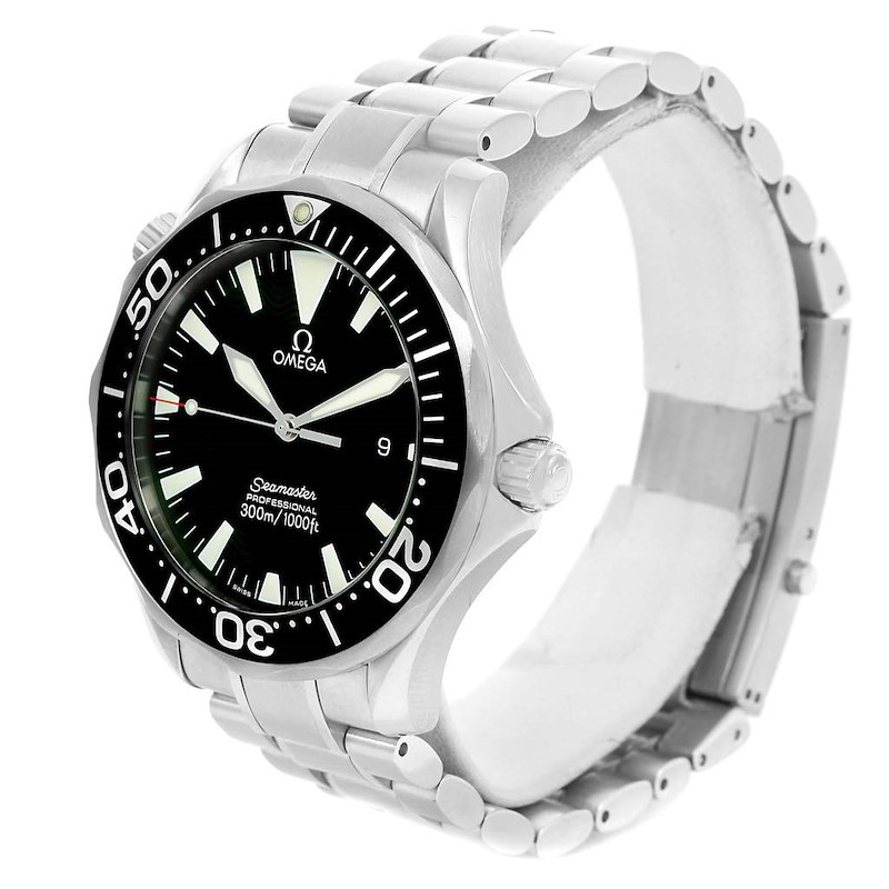 Omega Seamaster 300m Black Dial Stainless Steel Mens Watch 2264.50.00 SwissWatchExpo