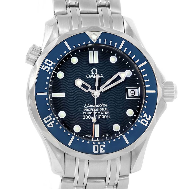 Omega Seamaster Bond Midsize 36mm Blue Dial Automatic Watch 2551.80.00 SwissWatchExpo