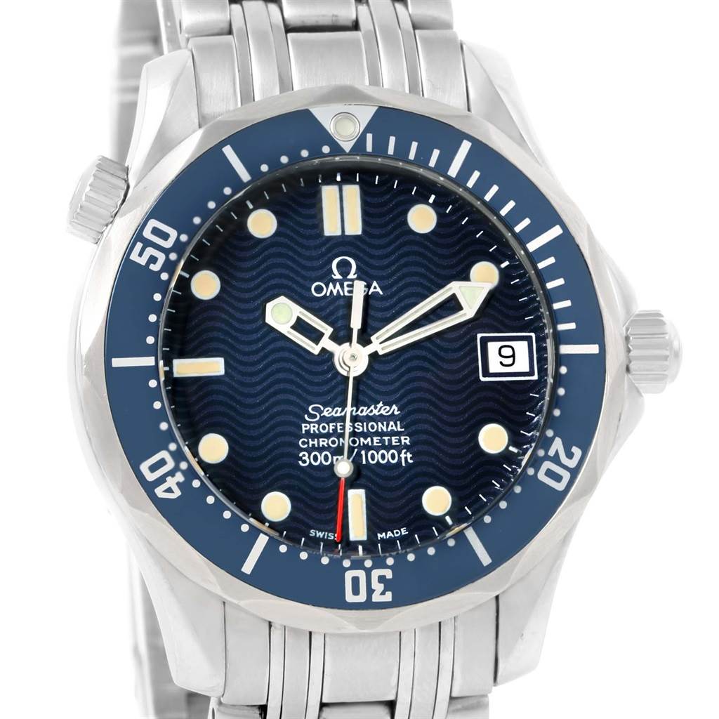 Omega Seamaster Midsize Blue Wave Dial Unisex Watch 2551.80.00 ...