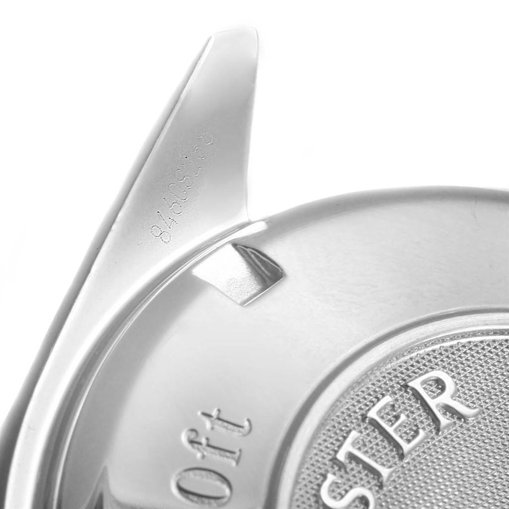 The image shows a close-up of the back case of an Omega Seamaster 3220.50.00 Men's Stainless Steel Black Dial 3220.50.00 Men's Stainless Steel Black Dial watch, highlighting the model details.