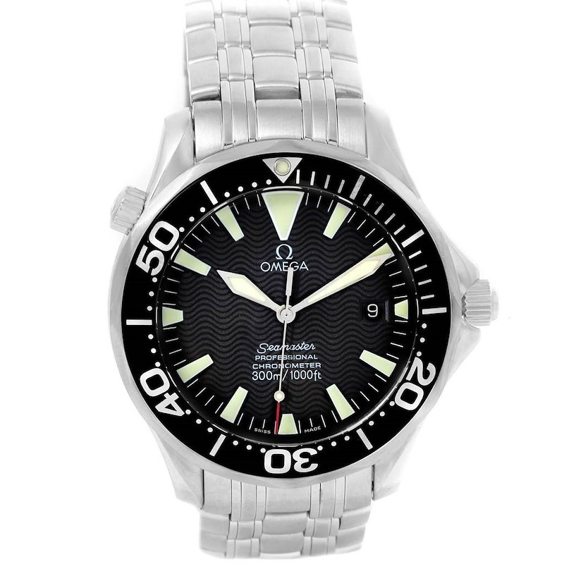 Omega Seamaster 300m Black Wave Dial Watch 2254.50.00 Box Papers SwissWatchExpo