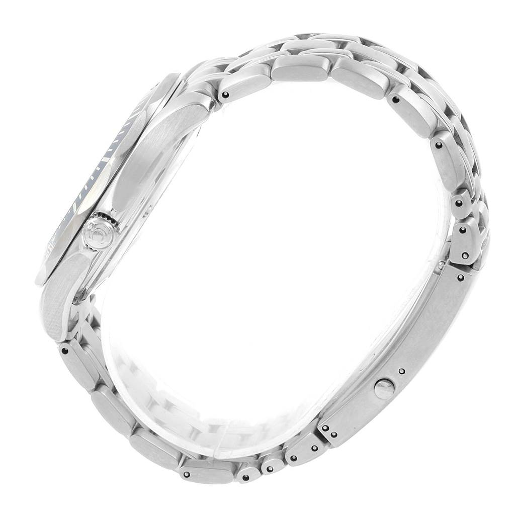 The image shows a side profile of the Omega Seamaster 2531.80.00 Men
s Stainless Steel Blue Dial 2531.80.00 Men
s Stainless Steel Blue Dial watch, highlighting the metal bracelet and case side.