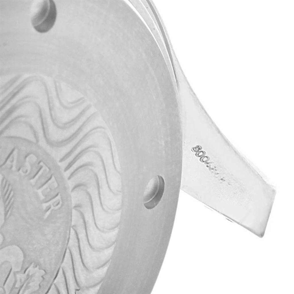 The image shows a close-up of the case back and lugs of an Omega Seamaster 2598.80.00 Men
s Stainless Steel Blue Dial 2598.80.00 Men
s Stainless Steel Blue Dial watch.