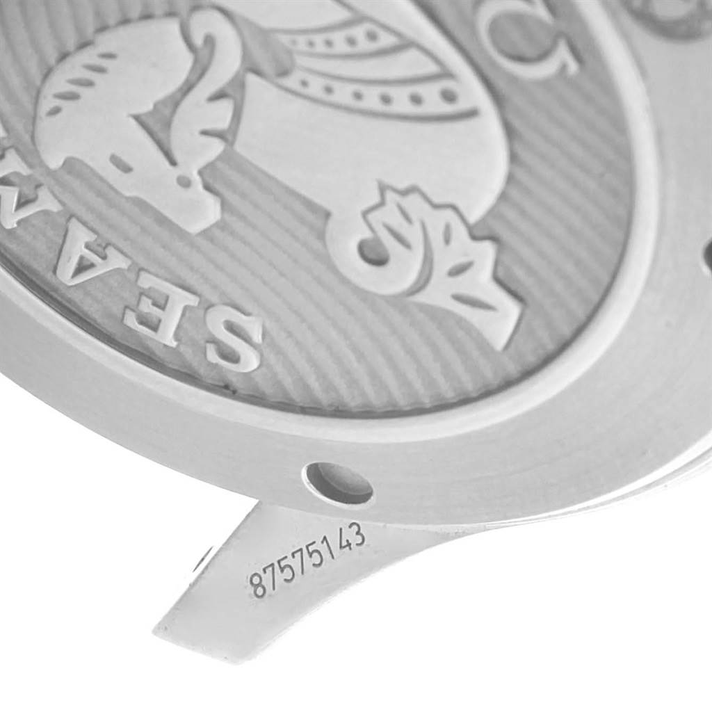 The image shows a close-up of the case back and serial number of an Omega Seamaster 212.30.41.20.03.001 Men
s Stainless Steel Blue Dial 212.30.41.20.03.001 Men
s Stainless Steel Blue Dial watch.