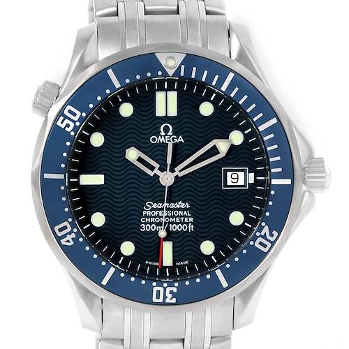 Photo of Omega Seamaster 300M Blue Wave Dial Steel Mens Watch 2531.80.00 Card