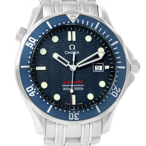 Photo of Omega Seamaster James Bond 300M Blue Wave Dial Watch 2221.80.00