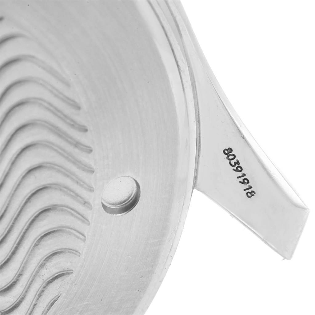 This image shows a close-up angle of the back case of an Omega Seamaster 2255.80.00 Men
s Stainless Steel Blue Dial 2255.80.00 Men
s Stainless Steel Blue Dial watch, displaying its serial number.