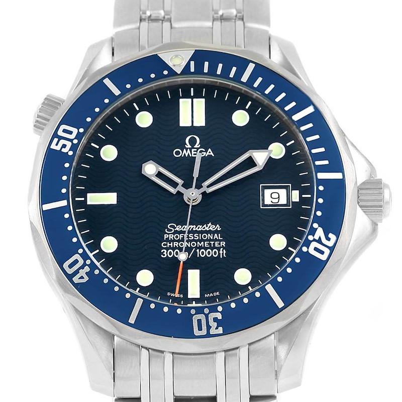 Omega Seamaster 41 Blue Dial Stainless Steel Mens Watch 2531.80.00 SwissWatchExpo