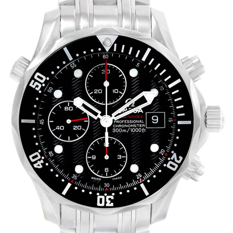 Omega Seamaster 300M Chronograph Black Dial Watch 213.30.42.40.01.001 SwissWatchExpo