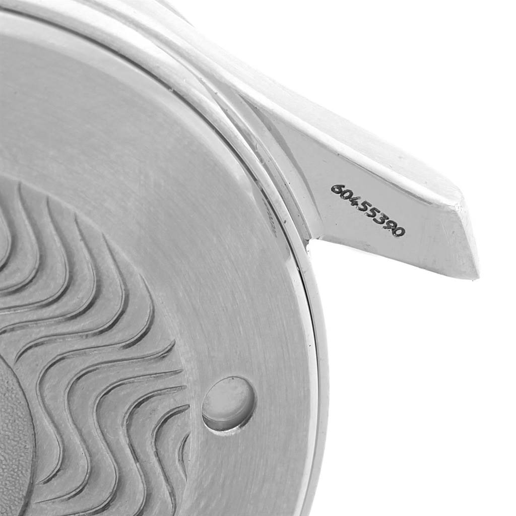 This image shows a close-up of the lug and partially visible case back of an Omega Seamaster 2531.80.00 Men
s Stainless Steel Blue Dial 2531.80.00 Men
s Stainless Steel Blue Dial watch.