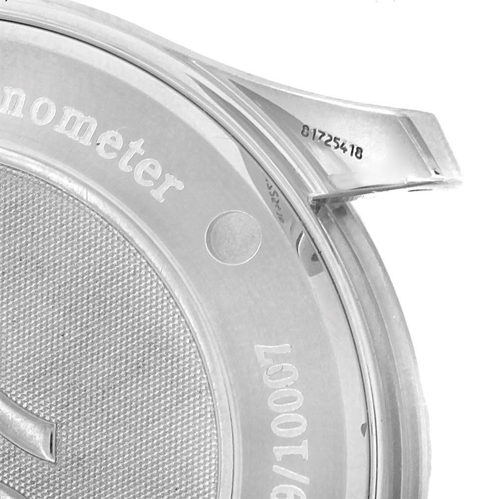 The image shows the case back of the Omega Seamaster 2226.80.00 Men's Stainless Steel Blue Dial 2226.80.00 Men's Stainless Steel Blue Dial watch, highlighting the text "nomet" and part of the serial number.