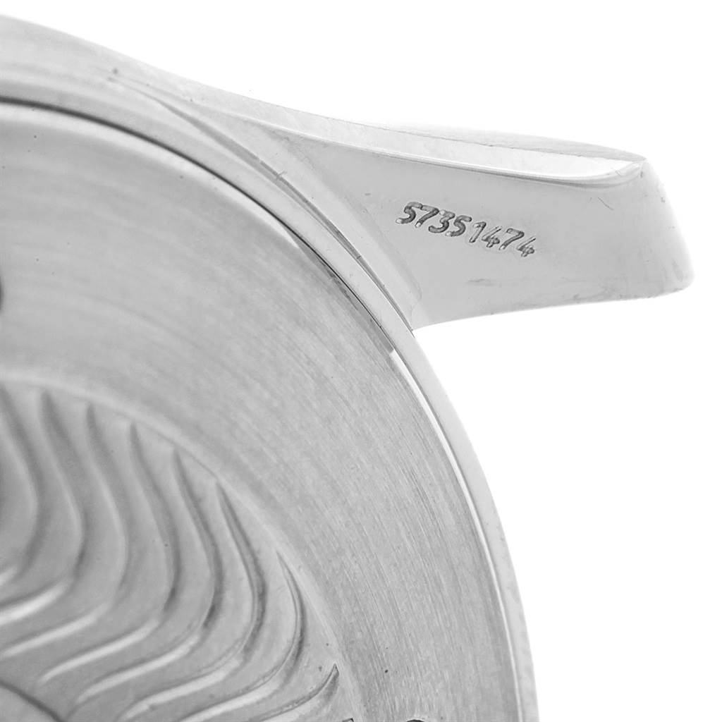 The image shows a close-up of the back case and one of the lugs of an Omega Seamaster 2264.50.00 Men
s Stainless Steel Black Dial 2264.50.00 Men
s Stainless Steel Black Dial watch.