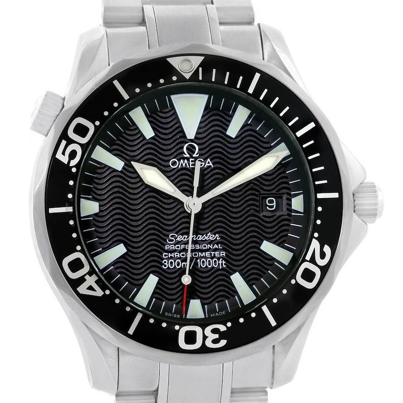 Omega Seamaster 41 300M Black Dial Mens Watch 2254.50.00 Card SwissWatchExpo