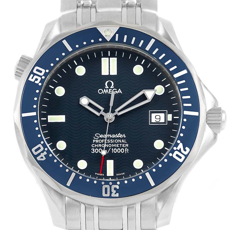 Omega Seamaster 41mm Blue Dial Steel Mens Watch 2531.80.00 Card SwissWatchExpo