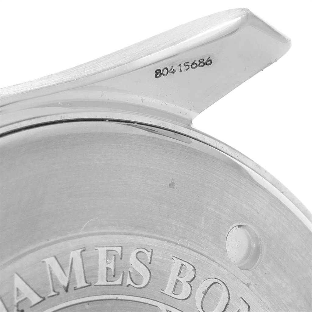 The image shows a close-up of the case back and serial number of an Omega Seamaster 2537.80.00 Men
s Stainless Steel Blue Dial 2537.80.00 Men
s Stainless Steel Blue Dial watch.