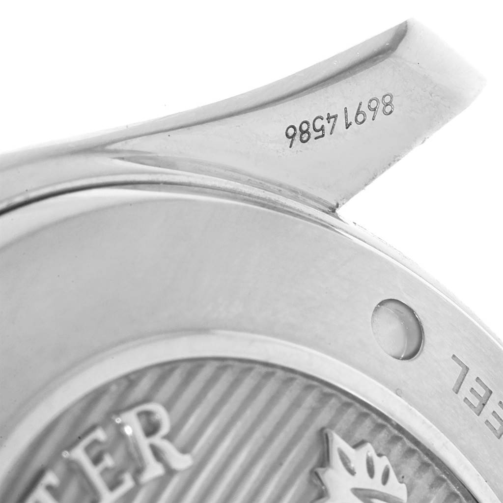 This image shows a close-up of the case back and part of the lug of the Omega Seamaster 212.30.44.50.01.002 Men
s Stainless Steel Black Dial 212.30.44.50.01.002 Men
s Stainless Steel Black Dial watch, highlighting the model number engraving.