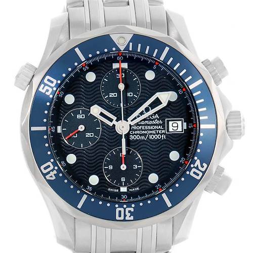Photo of Omega Seamaster 41 Chronograph Blue Dial Steel Mens Watch 2599.80.00